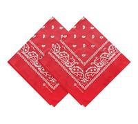 ZENO Rotes Bandana - 100% Baumwolle & Natürliche Fasern - Rotes Halstuch Ohne Polyester - Hochwertig, Weich, Langlebig & Waschmaschinenfest - Bandana Herren & Damen - Unisex & Kinder - 2 Pack