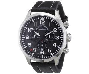 Zeno Watch Basel Herren-Armbanduhr XL Quarz Analog Leder 6569-5030Q-s1