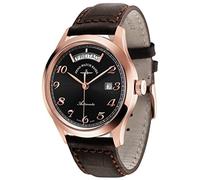 Zeno-Watch Herrenuhr - Gentleman Automatic Day Date Gold Plated - 6662-2834-Pgr-f1