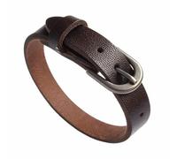 ZENSE - Armband aus Leder, verstellbar, Gürtelschnalle aus Stahl, Durchschnitt, Leder, Ohne Stein