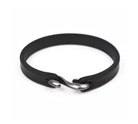 ZENSE - Herrenarmband aus Leder mit schwarzem Clip ZB0353