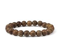 ZENSE - Herrenarmband mit natürlichen Holzperlen, dehnbar ZB0359