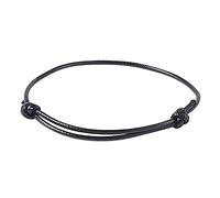 ZENSE - Schwarzes dünnes Armband für Männer aus verstellbarem Wachsseil ZB0360