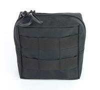 Zentauron MOLLE Tasche Quadro, Taktische Mehrzwecktasche klein, MOLLE Utility Pouch, Cordura Polyamid 6.6, Schwarz, 12 x 12 x 6 cm, 0,75 L, Made in Germany