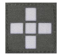 Zentauron Patch Rotes Kreuz Bundeswehr groß - Schwarz