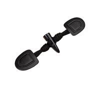 ZENZDS 5/10 Paar 20 cm Schwarze Leder-Horn-Kippknöpfe aus Kunstharz, Leder-Kippknöpfe zum Aufnähen, Knebelverschluss für Mäntel, Windjacken