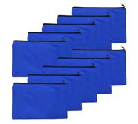 ZEPFJHE 10 Stück Stifthalter, multifunktionales Federmäppchen, Segeltuch, Stiftetasche, Kosmetiktasche, Schulzubehör für Studenten, Segeltuchtasche, Kosmetiktasche für Schule, Büro, blau