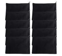 ZEPFJHE 10 Stück Stifthalter, multifunktionales Federmäppchen, Segeltuch, Stiftetasche, Kosmetiktasche, Schulzubehör für Studenten, Segeltuchtasche, Kosmetiktasche für Schule, Büro, Schwarz