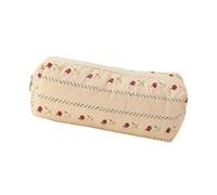 ZEPFJHE Bedrucktes Federmäppchen, weiche Beutel, Stifthalter, Organizer, Schreibwaren-Tasche für Schule, Büro, Outdoor, Reisen, Kosmetik-Organizer, Gestreifte Blumen