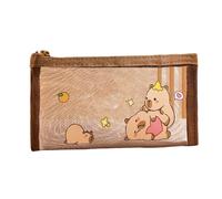 ZEPFJHE Bleistiftkoffer Mit Großer Kapazität Lovely Animal Pen Bag Schulmaterial Für Die Organisation Von Markern Und Accessoires Capybara Organisatoren Box