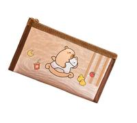 ZEPFJHE Bleistiftkoffer Mit Großer Kapazität Lovely Animal Pen Bag Schulmaterial Für Die Organisation Von Markern Und Accessoires Capybara Organisatoren Box