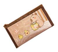 ZEPFJHE Bleistiftkoffer Mit Großer Kapazität Lovely Animal Pen Bag Schulmaterial Für Die Organisation Von Markern Und Accessoires Capybara Organisatoren Box