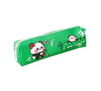 ZEPFJHE Cartoon-Panda-Federmäppchen, große Kapazität, PU-Federmäppchen, tragbarer Stift-Organizer für Studenten, Frauen, Reise-Make-up-Tasche, Panda, Schleife Panda, Mass Beauty
