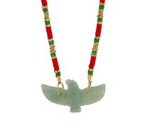 ZEPFJHE Einzigartige Perlen-Halskette, handgefertigtes Accessoire, künstlerischer Vogel-Anhänger, geeignet für den täglichen Gebrauch oder verschiedene Anlässe, Tigeraugen-Schmuck, Einheitsgröße, Wie