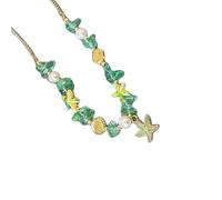 ZEPFJHE Elegante Halskette mit Muschel-Anhänger für Damen, verstellbare Schlüsselbeinkette, Schmuck für den täglichen und besonderen Anlass, trendige Halskette