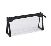 ZEPFJHE Federmäppchen, ästhetisches Federmäppchen, großes Fassungsvermögen, transparente Organizer, Kosmetikhalter, praktisch, großes Fassungsvermögen, transparent, ästhetisch, Schwarz