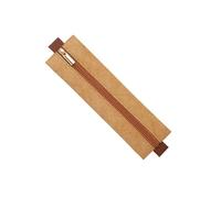 ZEPFJHE Federmäppchen mit elastischer Schnalle, Füllfederhalter-Schutz, Stiftehalter, tragbare Tasche, einfache Tasche, Füllfeder-Schutz, braun, Mass Beauty