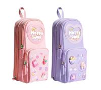 ZEPFJHE Federmäppchen mit großer Kapazität, hohe Kapazität, Stifthalter, Tasche, Marker, Stifte, Aufbewahrungstaschen, Kunstbedarf, Organizer für Kinder, Etui für Kinder, B