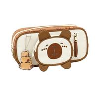 ZEPFJHE Federmäppchen mit Tiermotiv, großes Fassungsvermögen, ästhetische Stiftebeutel, Schulbedarf, Capybara-Federmäppchen, große Kapazität, Stiftehalter für die Schule, a