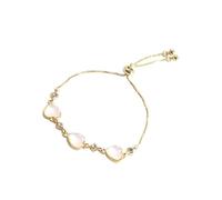 ZEPFJHE Herzform Steinarmband Verstellbares Ketten Mode Handgelenk Schmuck Spleißen Für Jeden Anlass Alltags Kleidung Schmuck Geeignet