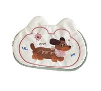 ZEPFJHE Hundestickte Bleistiftkoffer Für Schülerinnen Frauen Große Kapazität Stift Organisatoren Taschenbeutel Reisekosmetikbeutel Tragbare Schulbeutel