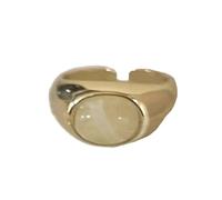 ZEPFJHE Modische Naturstein-Ringe mit verstellbarem Band, Edelsteinen, Damen-Öffnungsringe für den täglichen Gebrauch, einzigartiges Accessoire, Retro-Schmuck, Einheitsgröße, Wie beschrieben, Wie