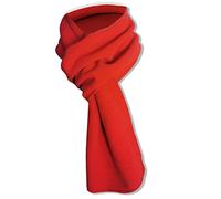 ZEPFJHE Modischer, warmer Fleece-Schal, weich, leicht, einfarbig, für Herbst und Winter, für Damen, Herren, Mädchen, Jungen, rot, M