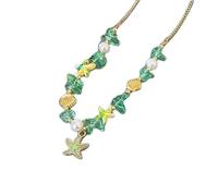 ZEPFJHE Muschel-Halskette, Perlenanhänger, Modeschmuck, eleganter Strandschmuck, für Arbeitskleidung und Freizeit-Outfits, verstellbare Muschel-Halskette