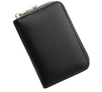 ZEPFJHE RFIDS Blockieren Kreditkartenhalter 9 Slots PU Leder Hüllen Akkordeon Brieftasche Für Frauen Männer Mit Reißverschlüssen RFIDs Blockieren Kredit Brieftasche