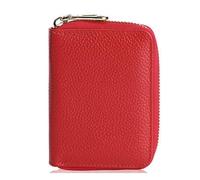 ZEPFJHE RFIDS Blockieren Kreditkartenhalter 9 Slots PU Leder Hüllen Akkordeon Brieftasche Für Frauen Männer Mit Reißverschlüssen RFIDs Blockieren Kredit Brieftasche