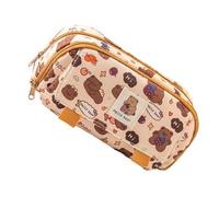 ZEPFJHE Schöne Tierbeutel School Bleistift Organisatoren Große Kapazitätsfall Für Radiergummis Marker Schert Aufbewahrung Schöner Capybara Box Beutel