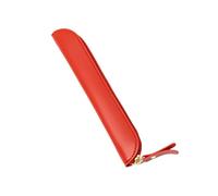 ZEPFJHE Stifteetui, PU-Leder, Stifteetui, Schutzhülle, Stiftehalter, Schreibtischzubehör für Büro, Schule, Leder, Bleistifte, Schreibwaren, Tasche, rot