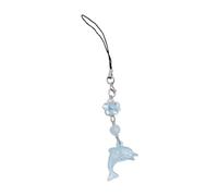 ZEPFJHE Stilvoller Schlüsselanhänger, Blumendekoration, Telefonanhänger, modisches Accessoire, Delfin Lanyard für verschiedene Anlässe, Delfin Charm