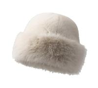 ZEPFJHE Süße Mädchen Plüsch Eimer Mütze, niedliche Damen Mütze, russischer Stil, Frau, Teenager, lässig, Winter Shopping, warm halten für Frauen, Frau, Plüsch Eimer, warm, einfarbige Kappe