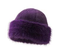 ZEPFJHE Süße Mädchen Plüsch Eimer Mütze, niedliche Damen Mütze, russischer Stil, Frau, Teenager, lässig, Winter Shopping, warm halten für Frauen, Frau, Plüsch Eimer, warm, einfarbige Kappe