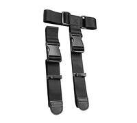 Zephylix Gepäckgurte, 3 Stück, Gepäckverbindungsgurte, zwei zusätzliche Taschen, Koffergurt, Reisezubehör, breite verstellbare Packgurte zum Verbinden Ihrer drei Gepäckstücke, Schwarz