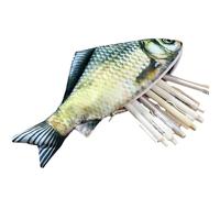 ZEPIQOR 1 Stück Fisch Federmäppchen Neuheit Federbeutel Geldbörse Lustige Puffpolsterung Schule Klassenzimmer