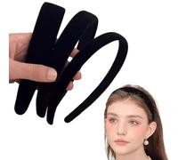 ZEPIQOR 3 Stück haarreifen damen, Samt Haarreifen Damen, Solides, Einfaches Haarreif für Mädchen, Breit, Mittel und Dünn Stirnband Damen, Mode Haarschmuck für Damen Mädchen (Schwarz)