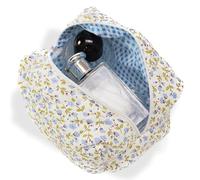 ZEPIQOR Kosmetiktasche Kulturtasche Make Up Tasche Reise Waschtasche Cord Make Up Organizer Waschbeutel Klein Kulturbeutel Schminktasche Multifunktionaler Kosmetikbeutel Set Für Damen Mädchen Blau