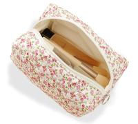 ZEPIQOR Kosmetiktasche Kulturtasche Make Up Tasche Reise Waschtasche Cord Make Up Organizer Waschbeutel Klein Kulturbeutel Schminktasche Multifunktionaler Kosmetikbeutel Set Für Damen Mädchen Rosa