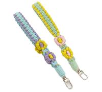 ZEPIQOR Schlüsselanhänger Band Makramee Schlüsselband Kurz Schlüssel anhänger Mädchen Geschenk für Frauen