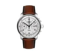 ZEPPELIN Chronograph »100 Jahre, 8676-1, Chronograph«, Gehäuse aus Edelstahl, Made in Germany, mit Echtleder-Armband