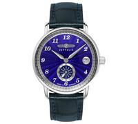 Zeppelin 8633-3 Damenuhr - Edelstahlgehäuse silberfarben - Lederarmband blau - Made in Germany