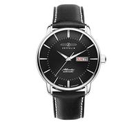Zeppelin Herren-Armbanduhr Atlantic 8466-2 Automatik Analog Lederband Schwarz One Size