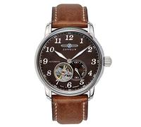 Zeppelin Automatic 7666-4 Watch Herren Uhr analog Automatik mit Leder Armband 7666-4