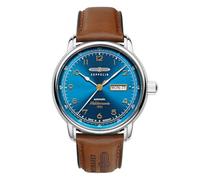 Zeppelin Automatikuhr Serie 100 Jahre Méditerranée Day Date mit Lederband 9664-3