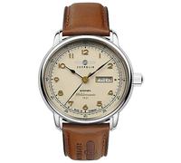 Zeppelin Herrenuhr 100 Jahre Méditerranée 9664-5 Automatikuhr Day Date Lederband