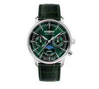 Zeppelin Uhren 8635-4 Damenuhr LZ 14 Marine Mondphase Grün