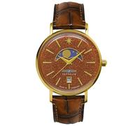 Zeppelin Damenuhr Serie Luna Quarz Mondphase Datum mit Lederband 8139-5