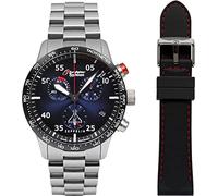 Zeppelin eurofighter Herren Uhr analog Quarzwerk mit Edelstahl Armband 7298M-3